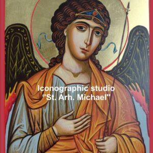 Hand-painted icon of St Arch. Michael