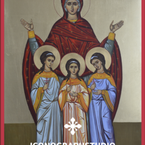 Alternative view of Saint Sophia, hand-painted icon