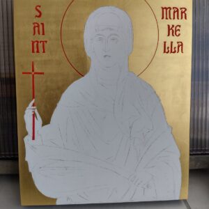 Alternative view of Hand-painted icon of Saint Markella